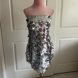 12th Tribe Metallic Sequin Dress